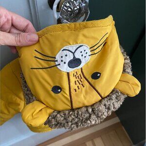 Baby Boden Unisex Yellow Lion Puffer Coat